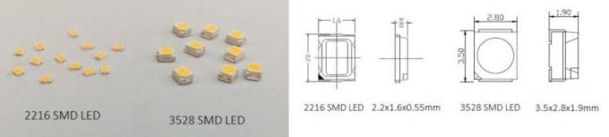 टिनी पैकेज 2216 डेकोरेटिव फ्लेक्सिबल एलईडी स्ट्रिप लाइट्स CRI90 हाई R9 वैल्यू SDCM 1